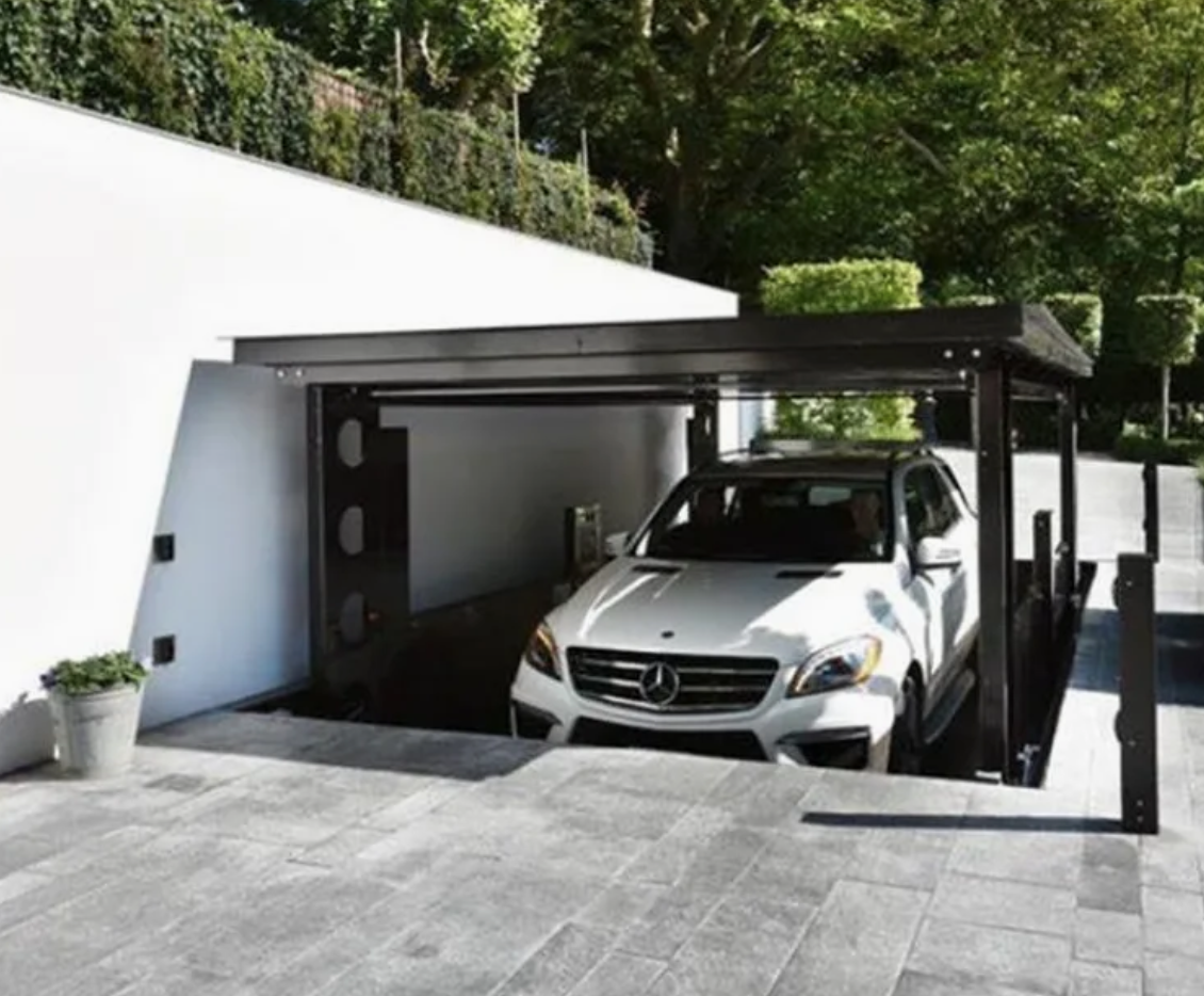 Monte-voiture box enterré